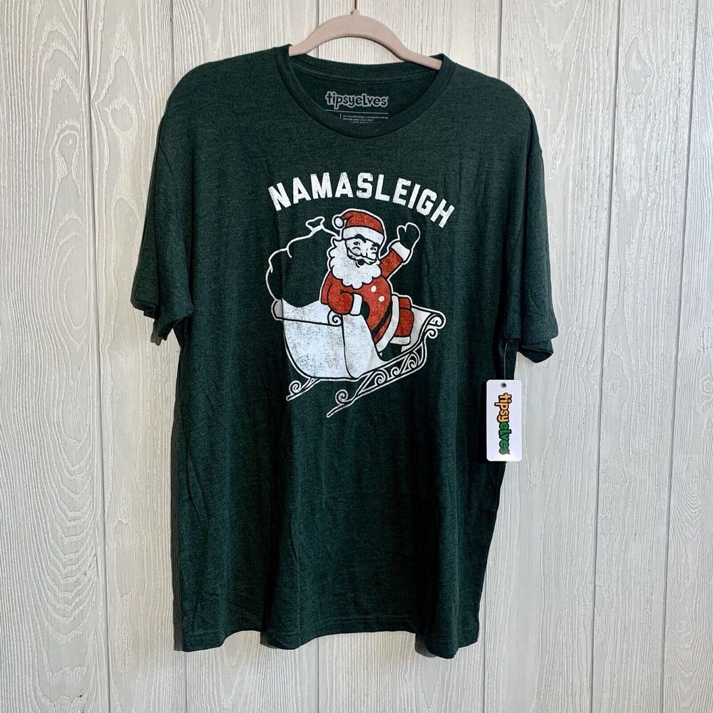 Tipsy Elves Namasleigh T-Shirt Size Medium NWT